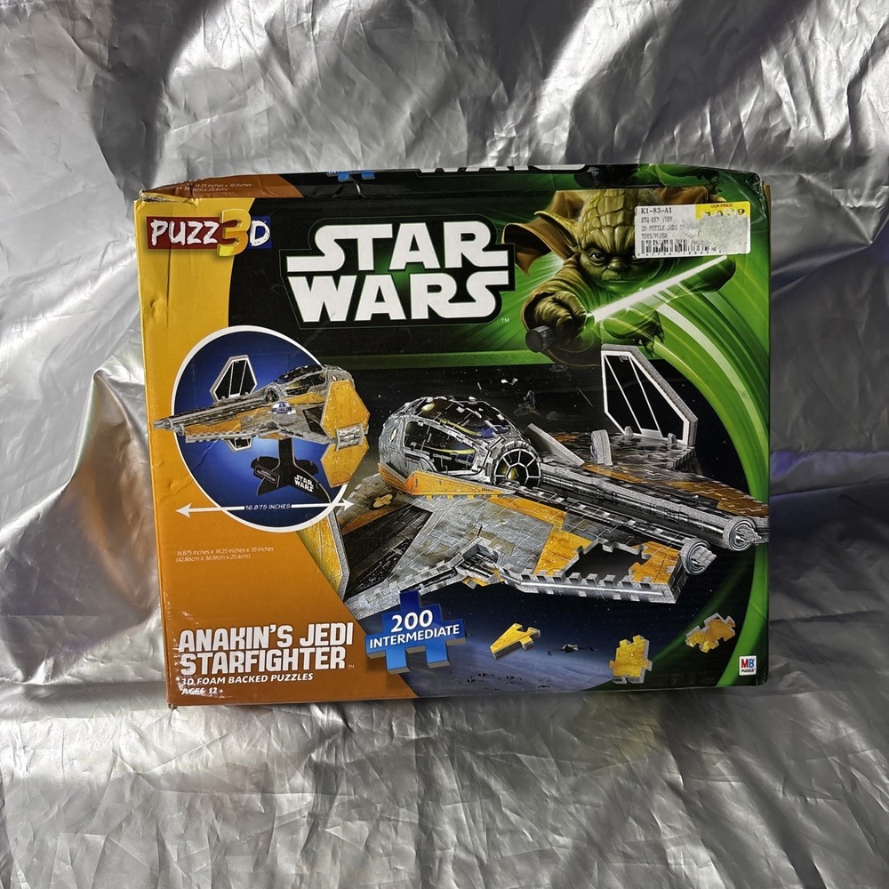 Star Wars Puzz3D Anakin's‎ Jedi Starfighter Foam Backed Puzzle Milton Bradley